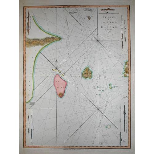Old map image download for Sketch of the Straits of Gaspar...