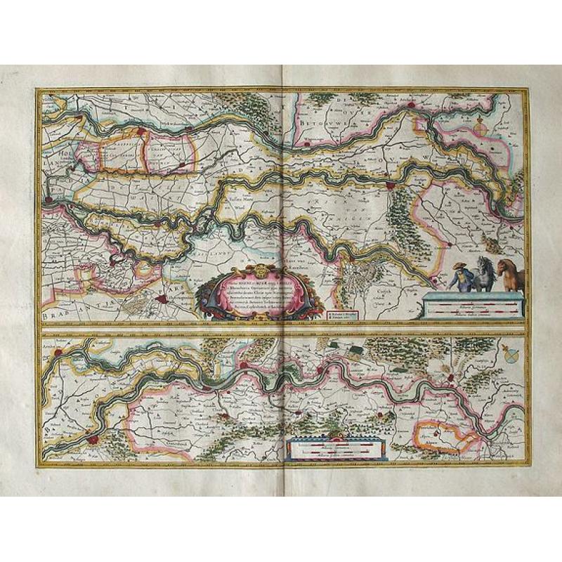 Tractus RHENI et MOSAE totusque VAHALIS ... Exc Guiljel Blaeuw.