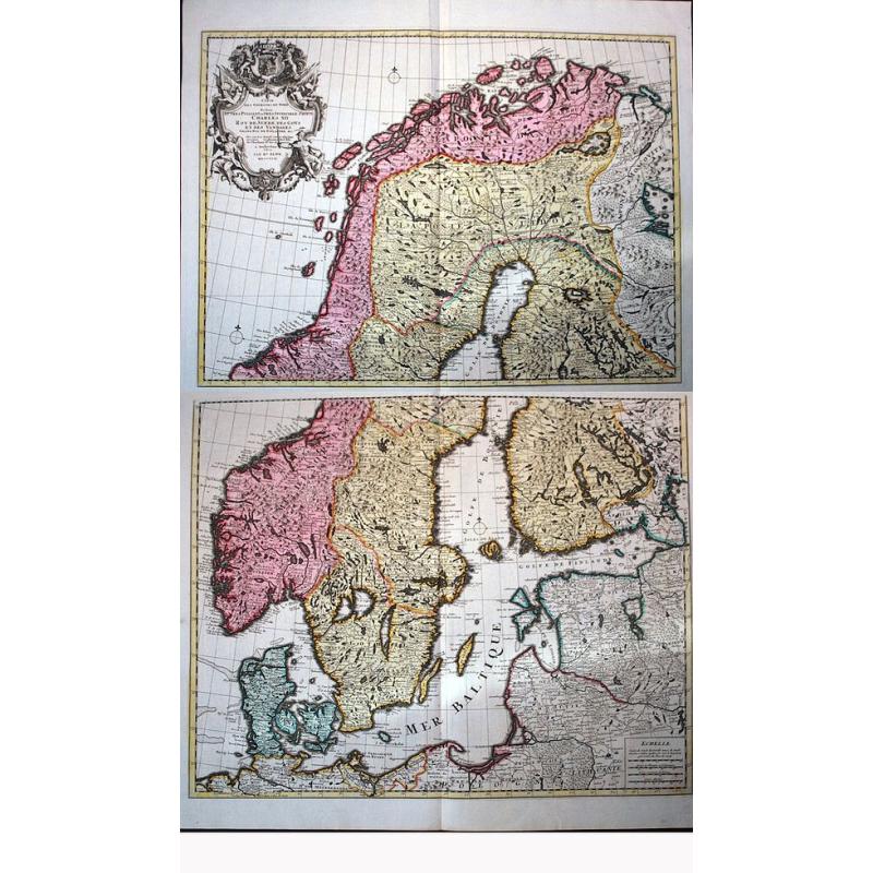Cartes Des Courones Du Nord Jan.B.Elwe MDCCXCII [2 sheets]
