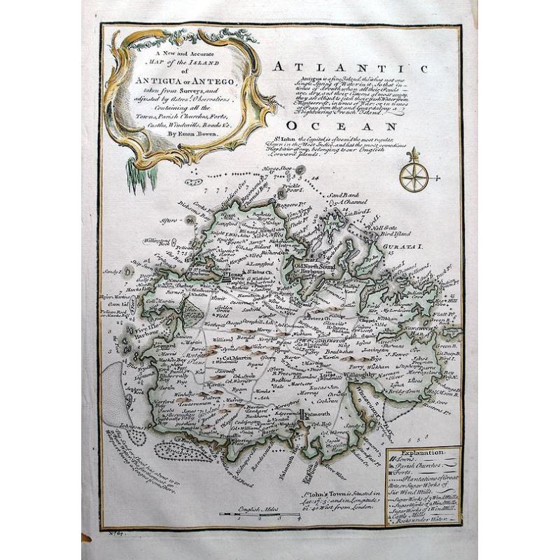 A New and Accurate Map of the Island of Antigua or Antego...