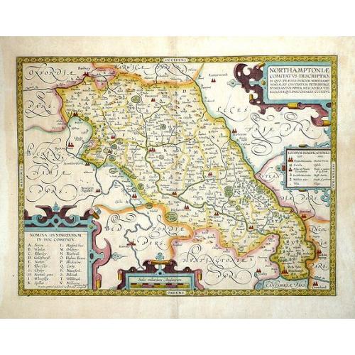 Old map image download for Northamptoniae Comitatus Descriptio.