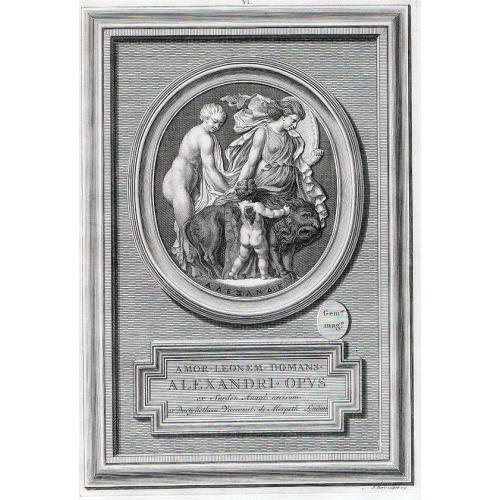 Old map image download for AMOR . LEONEM . DOMANS . ALEXANDRI . OPUS . ex Sarden Anagt Excisum ex Dactyiotheca Viccomit de Morpeth Londini