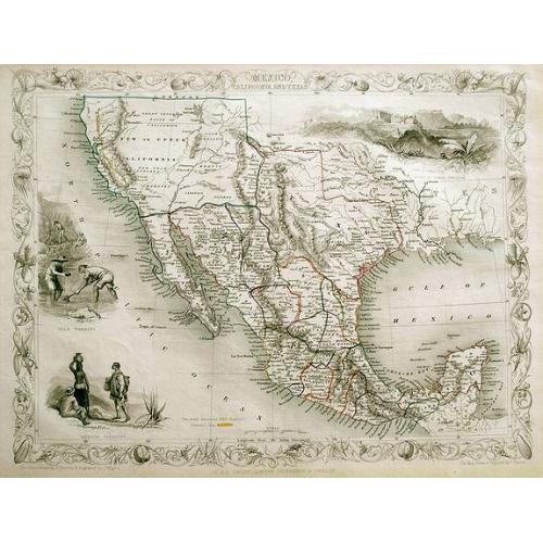 Old map image download for Mexico, California and Texas.