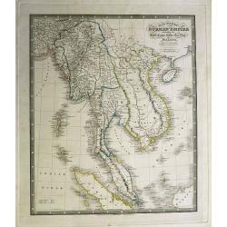 Map of the Burman Empire including also Siam, Cochin-China,Ton-King and Malaya from Calcutta to Hong Kong.