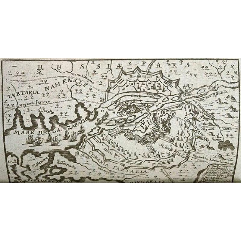 Neu- eröffnetes Welt- und Staats- Theatrum... (WITH 2 RARE MAPS OF AZOV) 