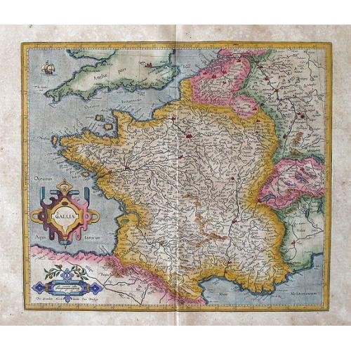 Old map image download for Gallia / Per Gerardum Mercatorem.  