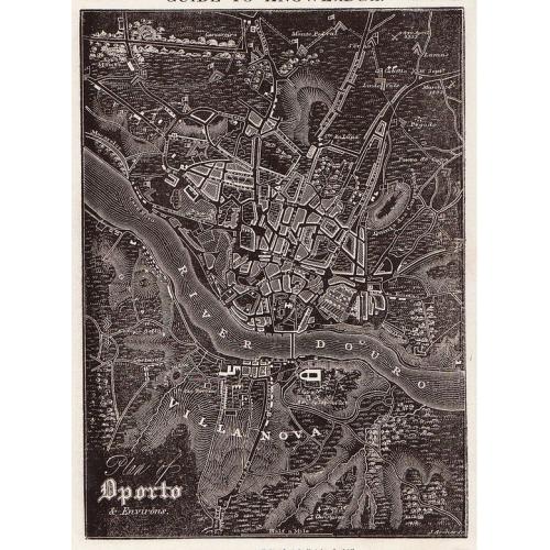 Old map image download for Oporto.