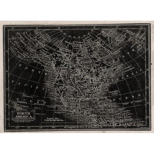 Rare, antique map of (2 maps) North America / South America.