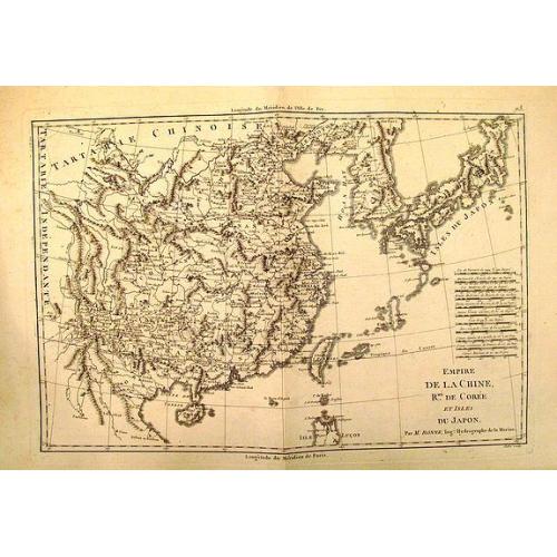 Old map image download for Empire de la Chine, Rme. de Coree, ad Isles Du Japon