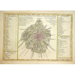 Collection of 9 eighteenth century maps including Paris, plus an attractive dedication page.