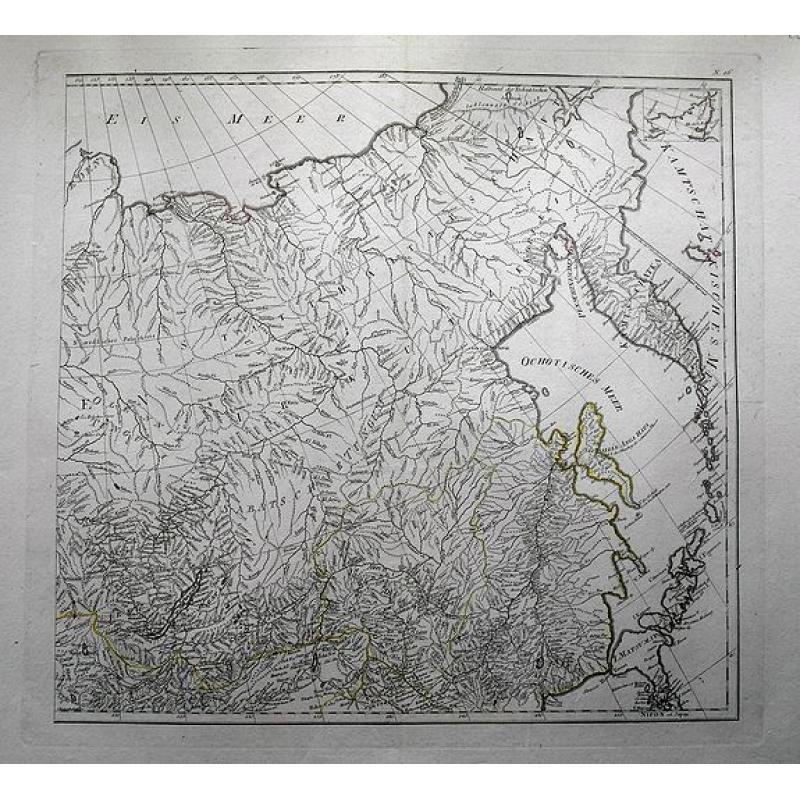 (untitled map of eastern Russia with Kamchatka )