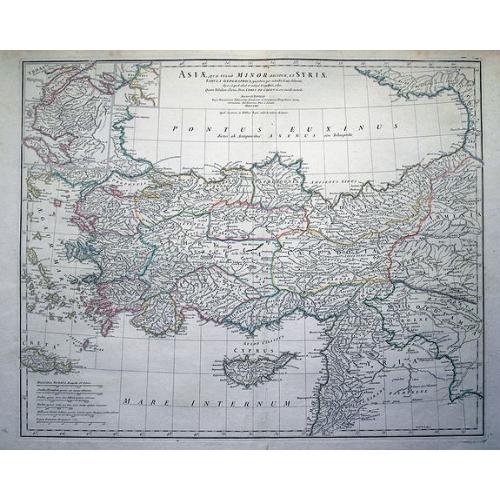 Old map image download for Asiae, quae vulgo Minor Dicitur, et Syriae...