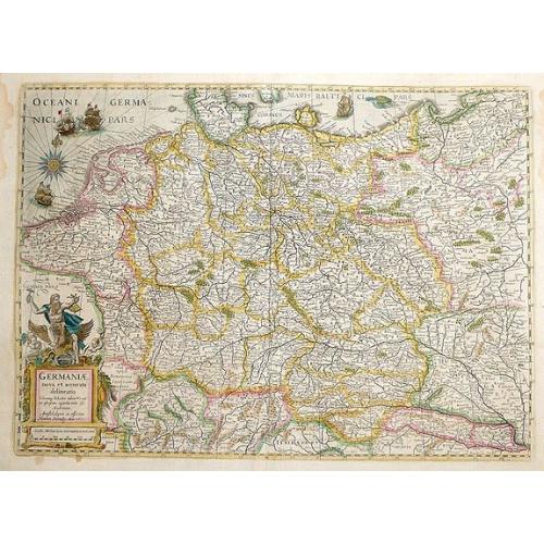 Old map image download for Germaniae nova et accurata delineatio.. 1631.   