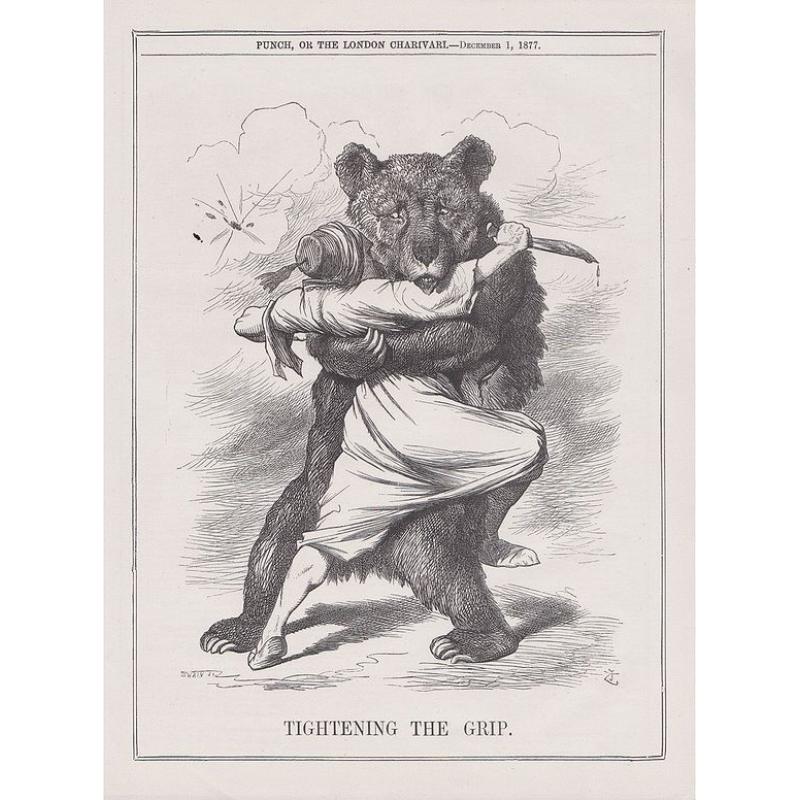 A set of 10 humorous prints from the Russian Empire's war with French and British Empire's.