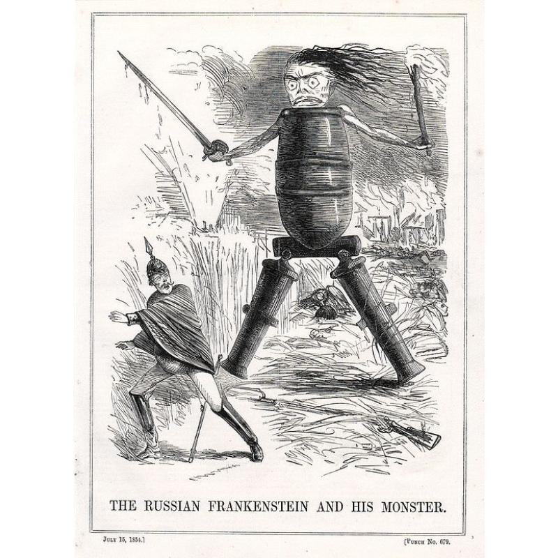 A set of 15 humorous prints from the Russian Empire's war with French and British Empire's. c1854.