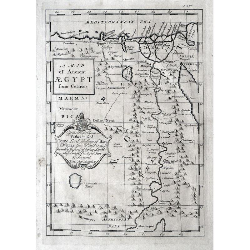 A Map of Ancient AEGYPT from Celarius.
