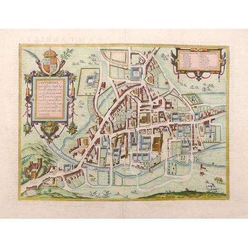 Old map image download for Cantebrigia, Opulentissimi Angliae Regni . . .