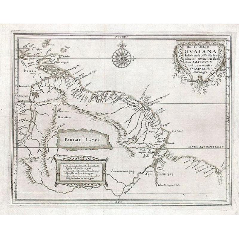 Die Landschafft Gvaiana Inhaltende alle die Prouincien awischen dem Fluss AMAZONVM und dem wasser YVIAPARI oder ORINOQVE
