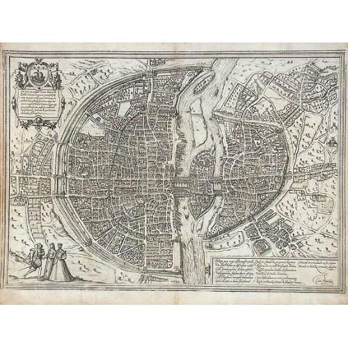 Old map image download for Lutetia vulgari Nomine Paris, Urbs Galliae Maxima ...