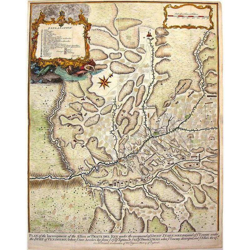Plan of the Incampment of the Allies at Prats Del Rey.