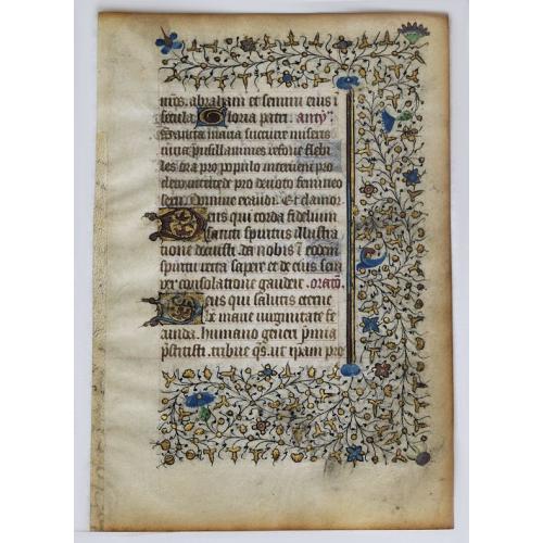 Old map image download for A manuscript leaf from a Book of Hours.