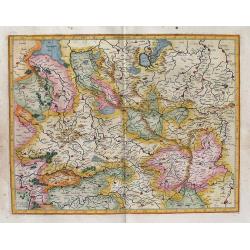 [Untitled Map of M&uuml;nster Germany and Surrounding Regions: Westfalia Secunda Tabula]
