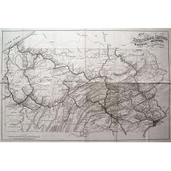 MAP OF THE PENNSYLVANIA CENTRAL RAILWAY, BRANCHES AND CONNECTING LINES.