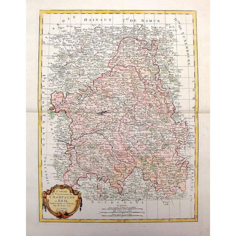 Carte du Gouvernement de Champagne et Brie