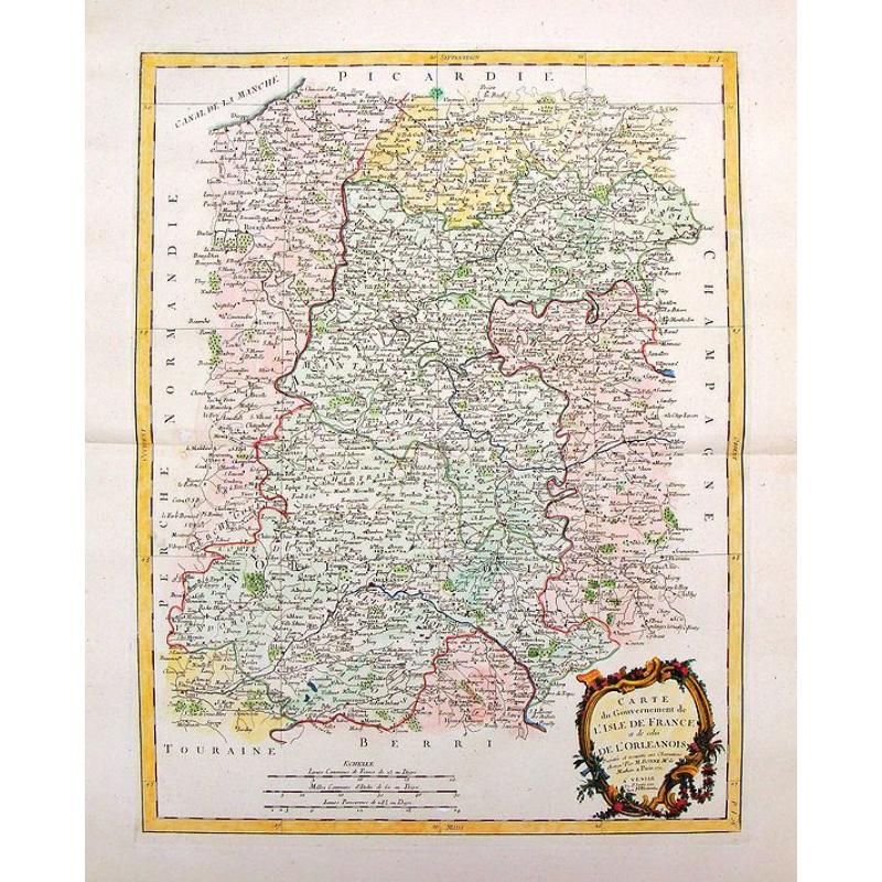 Carte dy Gouvernement de L'Isle de France et de L'Orleanois