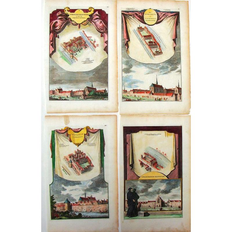 Four Town Plans of Dutch Monastaries.