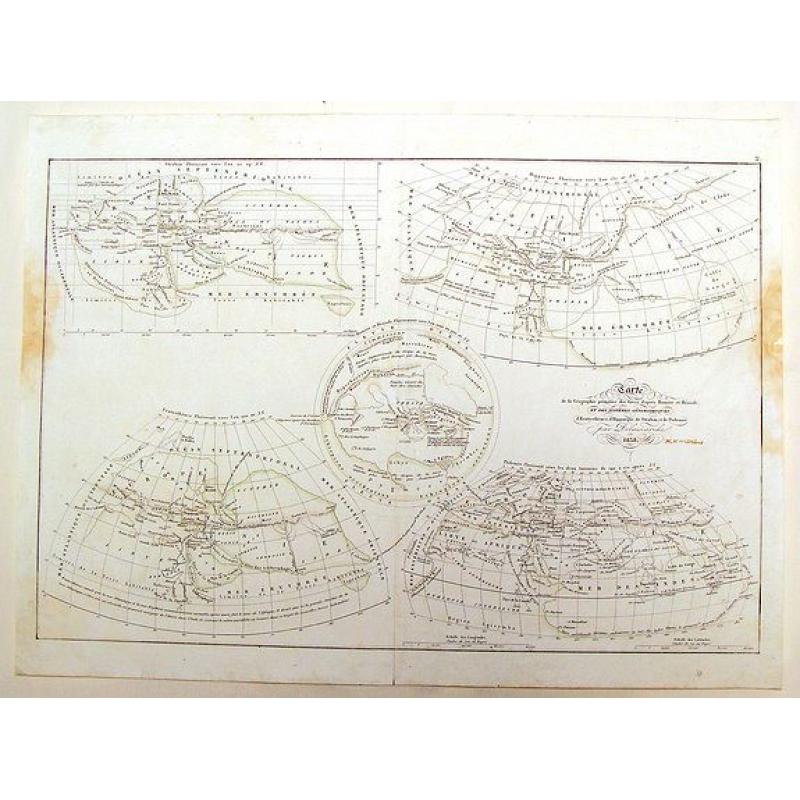Carte de la Geographie Primative des Grecs d'apres Homere et Hesiode