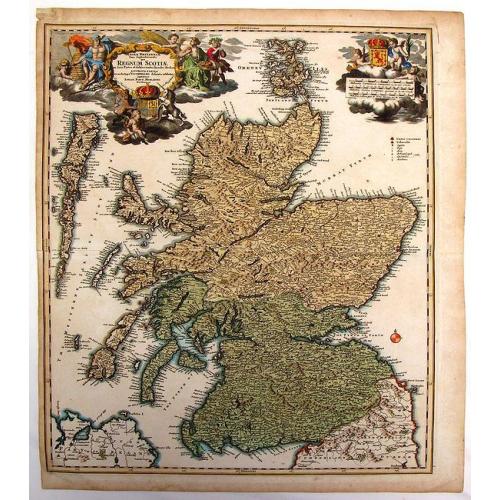 Old map image download for Magnae Britannia Pars Septentrionalis qua Regnum Scotiae.