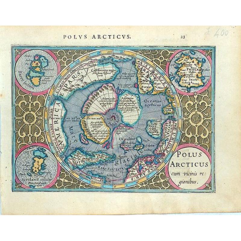 Polus Arcticus cum vicinis regionibus.