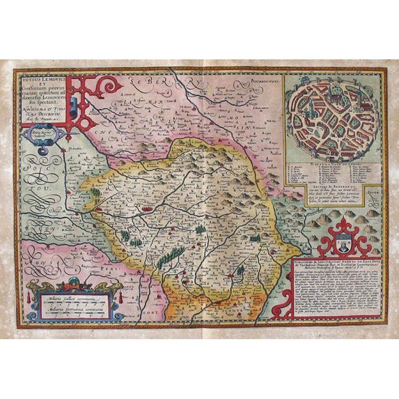 TOTIUS LEMOVICI ET Confinium ... Petrus Kaerius caelavit.