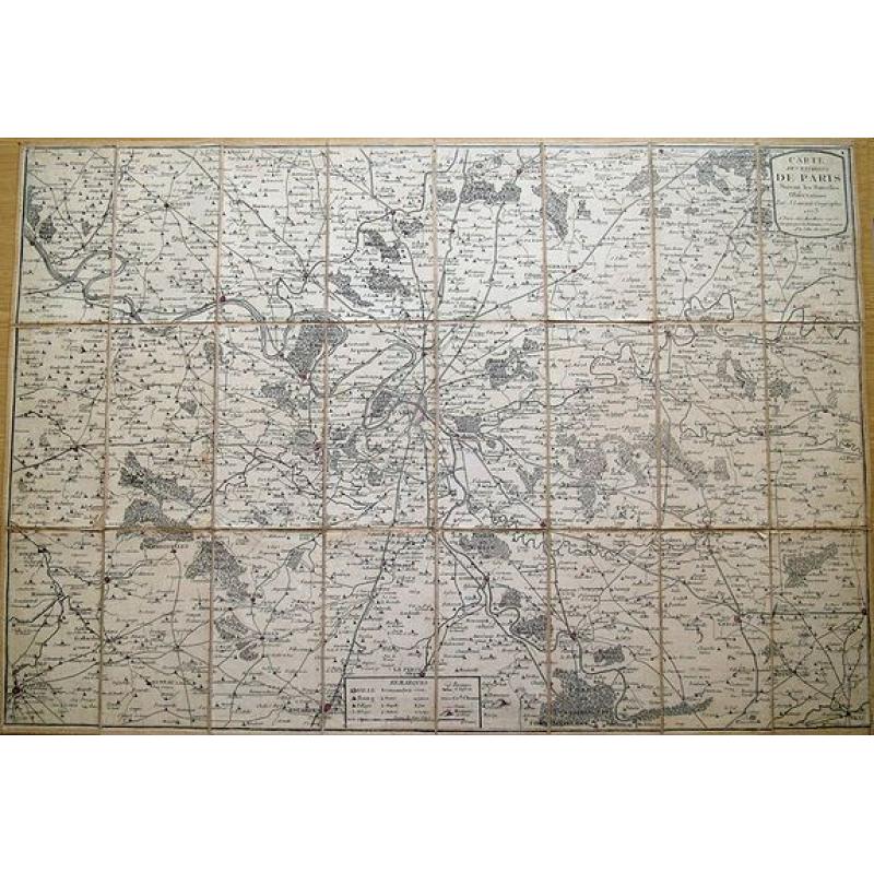 Carte des environs de Paris, suivant les nouvelles observations par J. Laurent,...