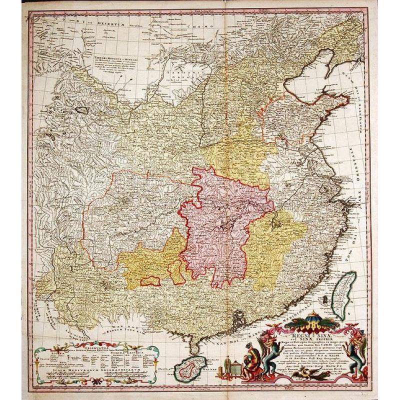 Regni Sinae vel Sinae Propriae Mappa et Descriptio Geographica.