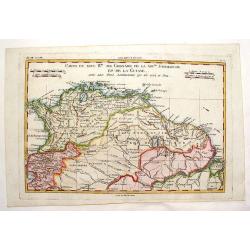 Carte du Nouvelle Royaume de Grenade, de Andalousie et de la Guyane.