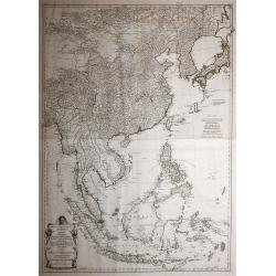 Zweiter Theil der Karte von Asien, welcher China, einen Theil der Taterei, Indien jenseits des Ganges, die Inseln Sumatra, Iava, Borneo, Moluken, Philippinen, und Iapon enthaelt.