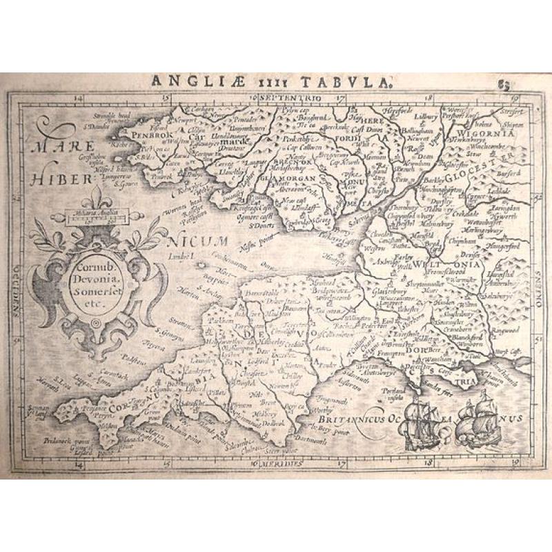 Cornub Devonia Somerset etc. ANGLIAE IIII TABULA.