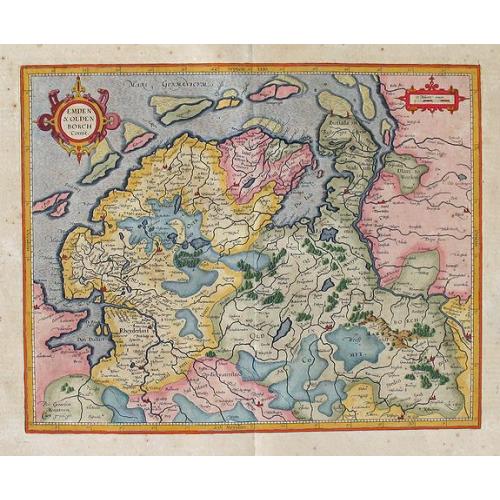 Old map image download for Emden & Olden Borch Comit Per Gerardum Mercatorem.
