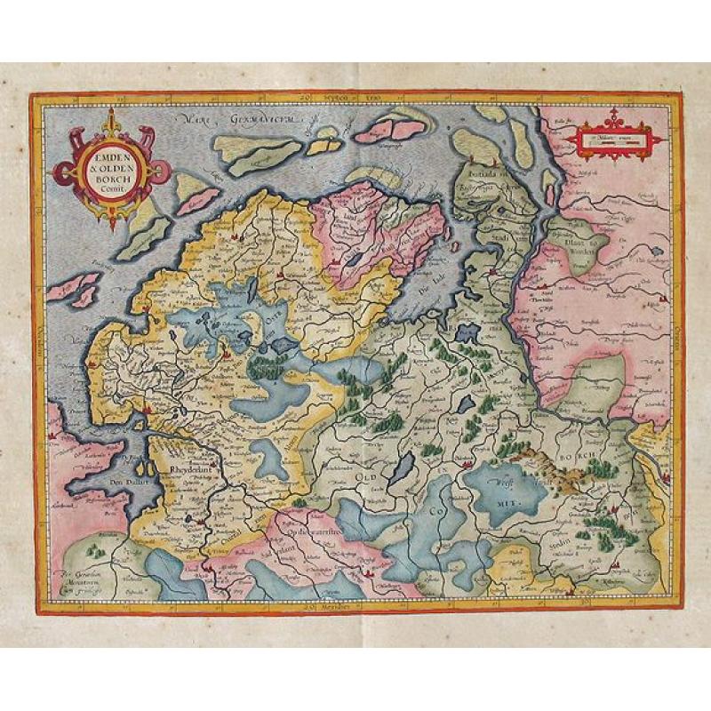 Emden & Olden Borch Comit Per Gerardum Mercatorem.