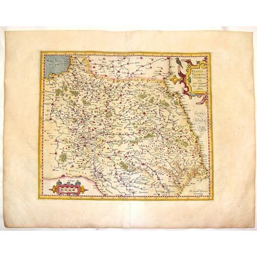 Old map image download for France, Picardie, Champaigne cum Regionibus Adiacentibus.