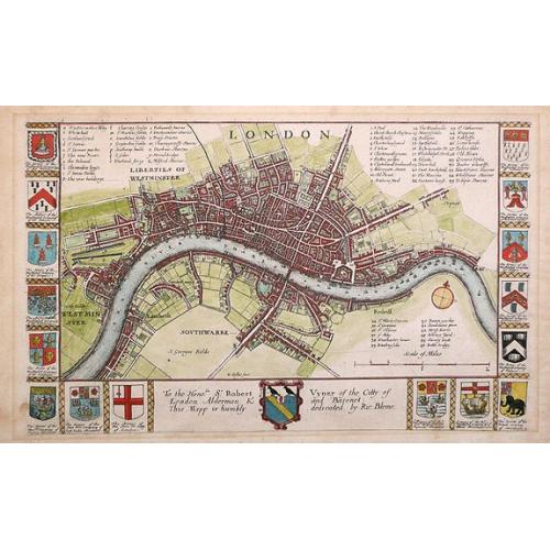 Old map image download for London.    