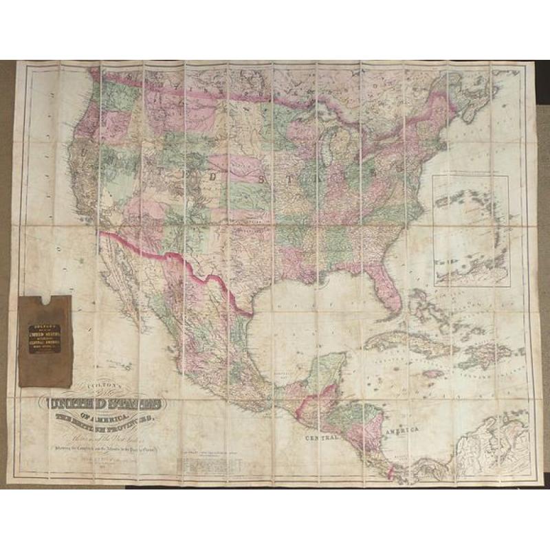 Colton's Map of the United States of America The British Provinces, Mexico and the West Indies, Showing the Country from the Atlantic to the Pacific Oceans. 