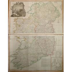 A map of the Kingdom of Ireland showing the archbishopricks, bishopricks, cities, boroughs, market towns, villages, barracks, mountains [. . .] by J. Rocque, chorographer to His Majesty.