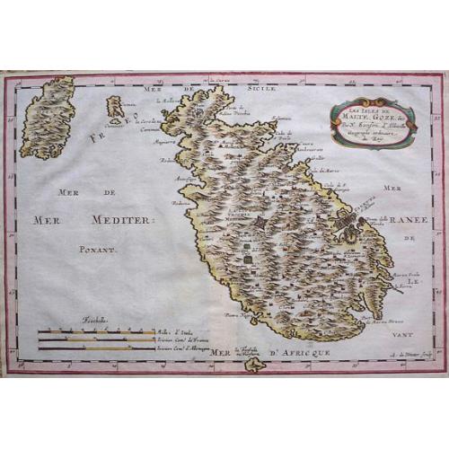 Old map image download for Les Isles de Malte, Goze, &c...