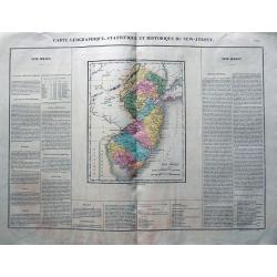 Carte Geographique, Statistique et Historique Du New-Jersey.