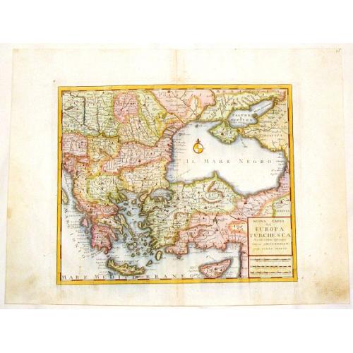 Old map image download for Nuova Carta del Europa Turchesca.