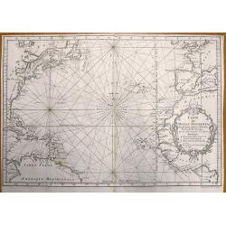 Carte de l'Ocean Occidental Dressee pour Servir a l'Histoire Generale des Voyages.