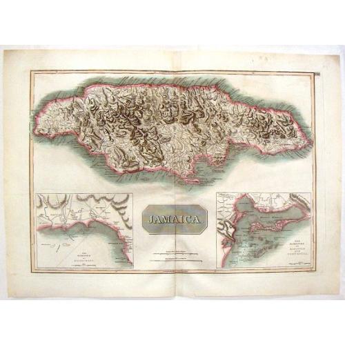 Old map image download for Jamaica.